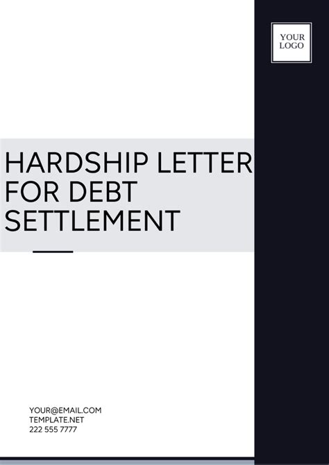 Free Hardship Letter For Debt Settlement Template to Edit Online