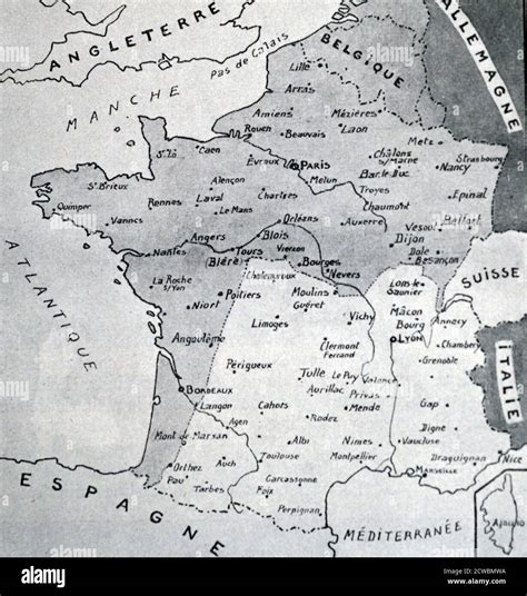 Vichy France History Leaders Map Britannica - map of vichy france