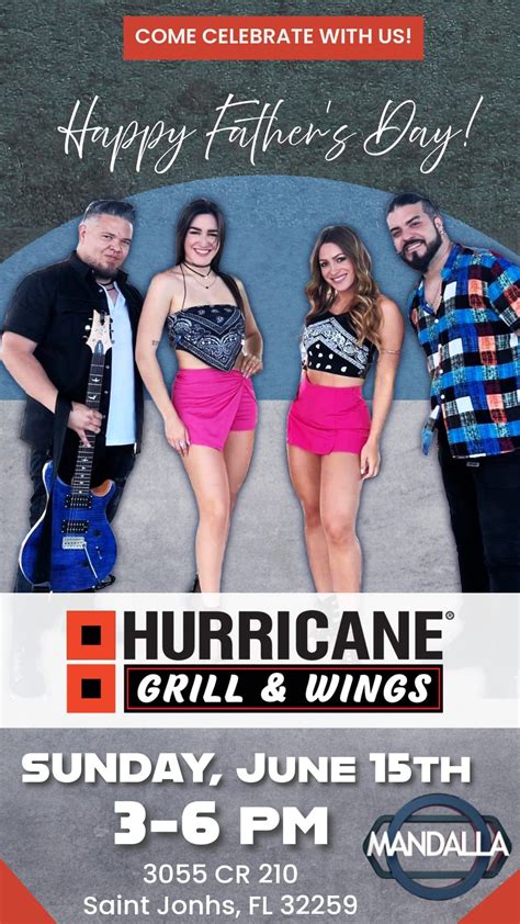 Mandalla Band LIVE for Father’s Day!, Hurricane Grill & Wings (John's ...