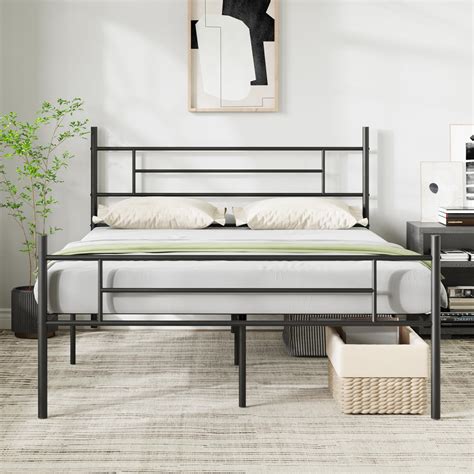 Queen Metal Glide Bed Frame With Headboard/Footboard Attachment at Ada ...