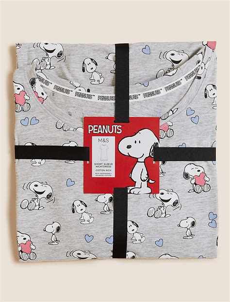 Buy Snoopy™ Cotton Rich Short Nightdress at Marks & Spencer