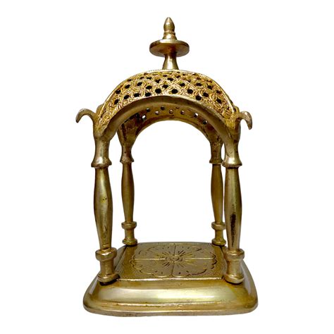 AargKraft Brass Temple Pooja Mandir for Living Room Pooja Decoration ...