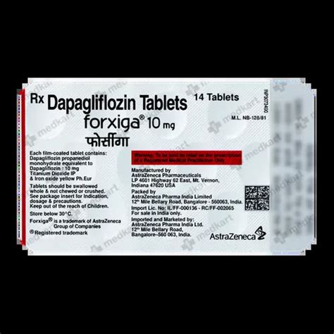 FORXIGA 10MG TABLET 14'S Price, Uses, Side Effects & Substitutes | Medkart