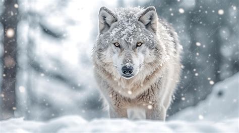Premium AI Image | A wolf in the snow