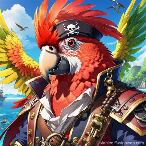 Parrot Avian Humanoid Pirate | Stable Diffusion Online