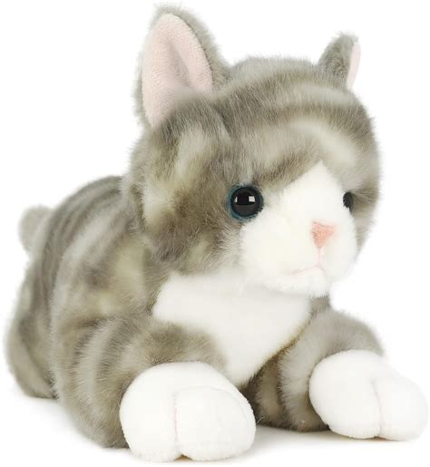 Amazon.com: TigerHart Gavin The Grey Tabby Cat - 13 Inch Stuffed Animal ...