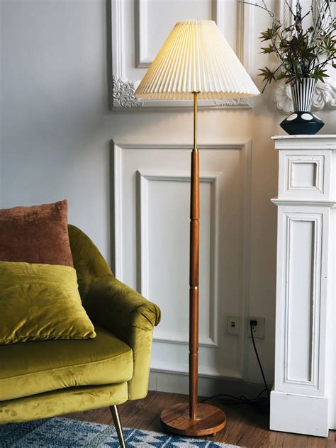 Pleated Floor Lamp | Floor lamp styles, Floor lamps living room, Wood ...