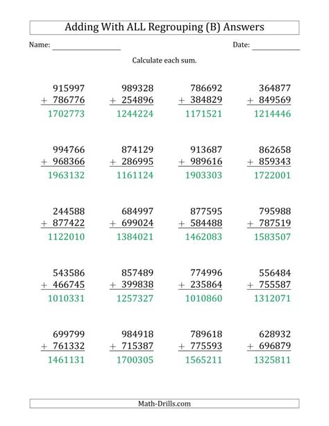 Image result for Adding 6 Digit Numbers