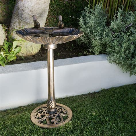 Buy Alpine Corporation 32-inch Plastic Bird Bath, Bronze Online at ...