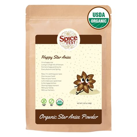 SPICE FEST – Polvo orgánico de anís estrellado, (3.5 onzas) Semillas de ...