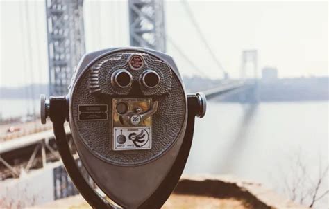 Wallpaper USA, bridge, New York, bokeh, New Jersey, America, George ...