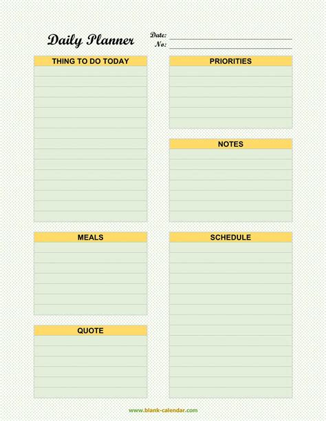 Download Your Free Daily Calendar Template for Better Time Management