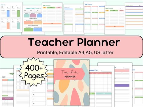 Teacher Planner 2024-2025, Spiral Teacher Planner, Lesson Plans ...