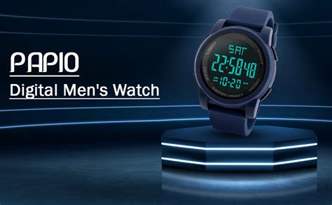 Buy PAPIO Blue Color Tpu Band Digital Unisex Plastic Watch For Men And ...