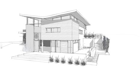 side view drawing house