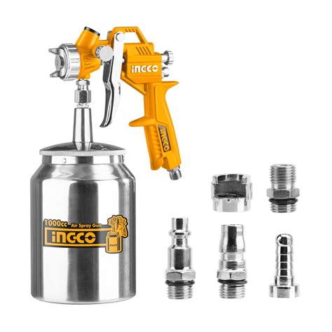INGCO Air Spray Gun, 1000ml Capacity, 3-4 Bar Operating Pressure, 1.5mm ...