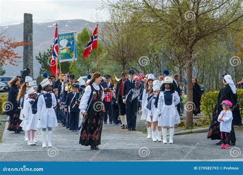 Norwegian Constitution Day, Fosnavaag, Norway - 17 May 2023 Editorial ...
