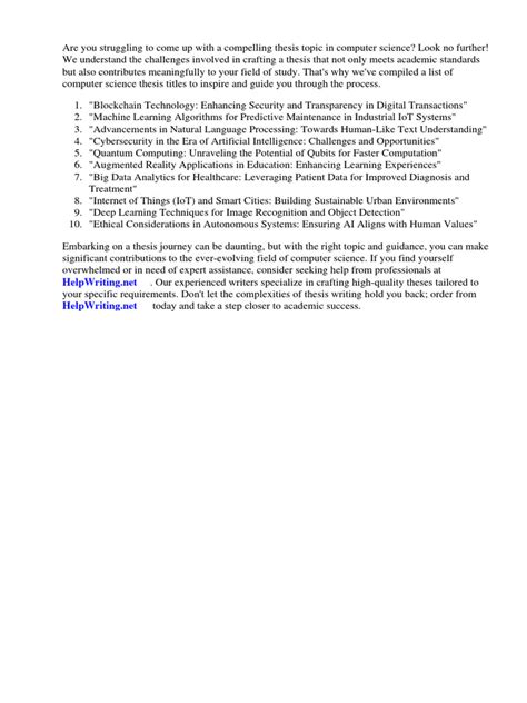 Image result for Computer Science Masters Thesis