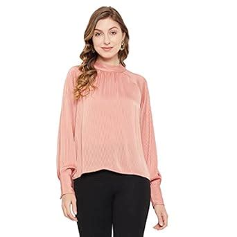 Madame Women Blush Textile Top : Amazon.in: Fashion