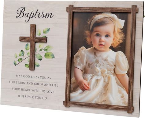 Amazon.com - FORESTBOLD Baptism Photo Frame, Catholic Baptism Gifts For ...