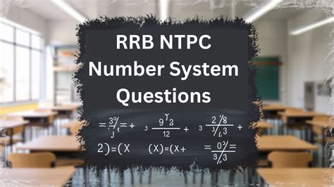 RRB NTPC Number System Questions with Solution PDF
