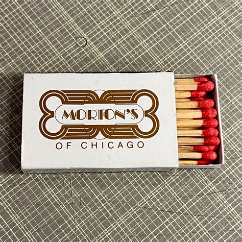 Vintage Chicago Matchbox - Vintage Restaurant Matches - Morton's ...