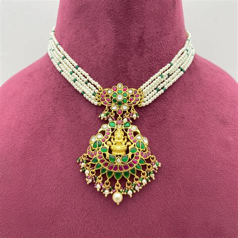 Designer Divine Lakshmi Jadau Kundan Choker Necklace – Divine Abha