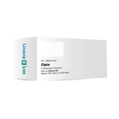 Linacip E 5/25mg Strip Of 10 Tablets: Uses, Side Effects, Price ...