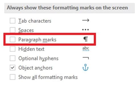 Image result for Word Paragraph View Symbols