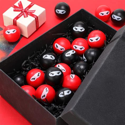 Buy 20 Pieces Ninja Stress Relief Balls Sensory Stress Balls Bulk for ...