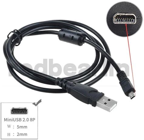 Hiffin Nikon Usb 2.0 A To Mini 5 Pin B Cable For External Hdds/Camera ...
