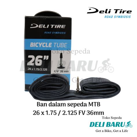 Deli tire Ban dalam 26 x 1.75 / 2.125 pentil presta FV 36 mm sepeda MTB ...