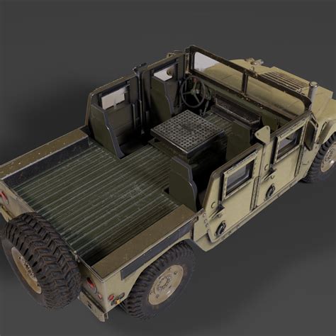 Humvee (HMMWV) with interior 3D Model $120 - .blend .obj - Free3D