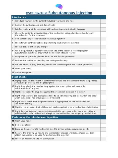 Image result for Subcut Injection OSCE