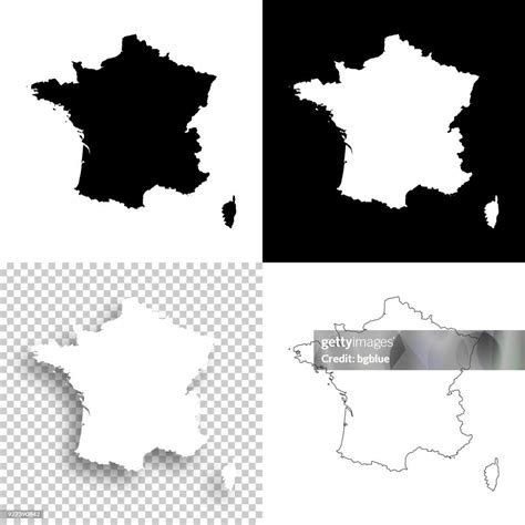 France Maps For Design Blank White And Black Backgrounds High-Res ...