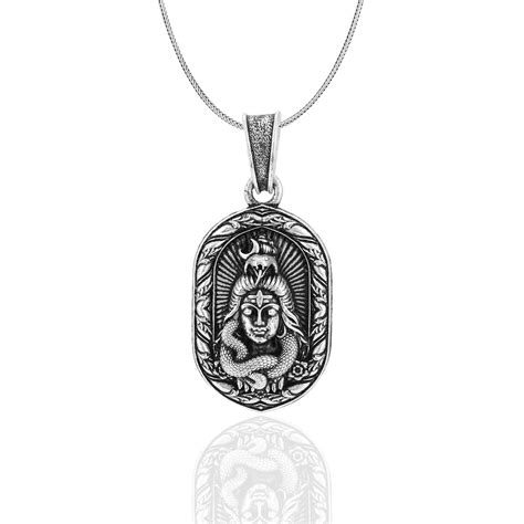 925 Sterling Silver Lord Shiva Oxidised Pendants For Men & Women – Vendi