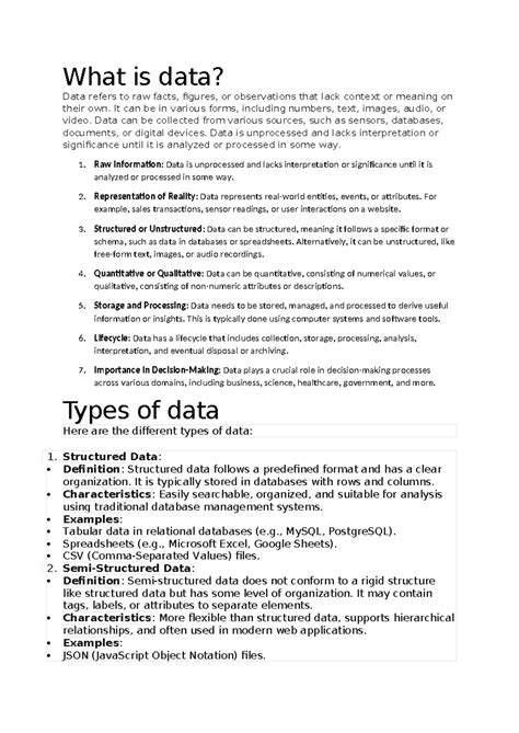 DATA, r Python - What is data? Data refers to raw facts, figures, or ...
