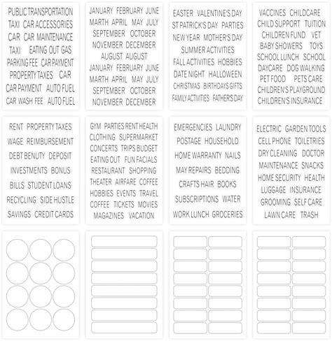 KIUKIUO Black Vinyl Cash Envelope Sticker Labels for Finance India | Ubuy