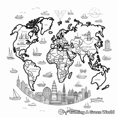 Image of the World Animated for Coloring 的图像结果
