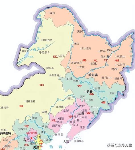 吉林省行政简图地图设计