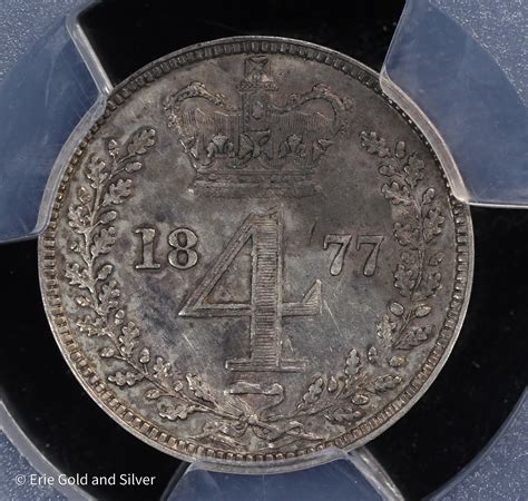 Erie Gold And Silver | 1877 4D Great Britain 4 Pence Groat PCGS PL 50