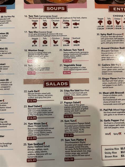 Menu at The Thai Pan Restaurant, Leesburg