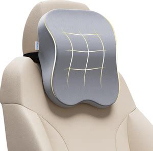 HOSPIKART Grey Memory Foam Car Pillow Cushion for Universal For Car ...