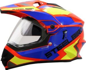 Steelbird Off Road Bang Silt Double Visor Motocross Helmet in Glossy ...
