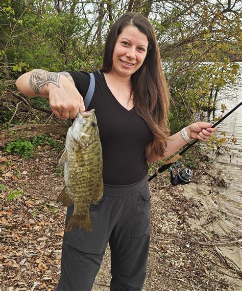 My gf's first fish ever : r/bassfishing