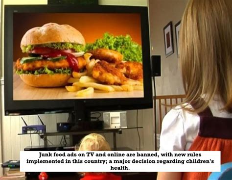 Junk food ads on TV and online are banned, with new rules implemented ...