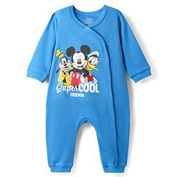 Babyhug Disney Interlock Knit Full Sleeves Rompers with Mickey Mouse ...