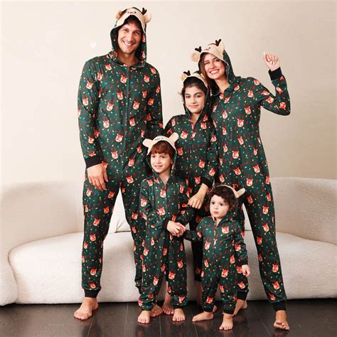 Family Christmas Onesies Pajamas Sets Christmas Family Matching Hoodie ...