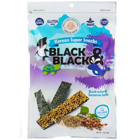 Buy UNCLE NICKKorean Super Snacks - Black & Black Seaweed Snack with ...