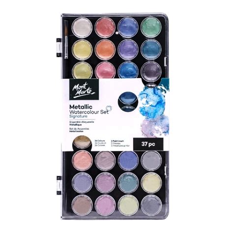 htconline.in| Mont Marte Metallic Watercolour Cake Set Of 21Pc ...